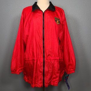 NWT Vintage 80s Red Windbreaker Streetwear Jacket